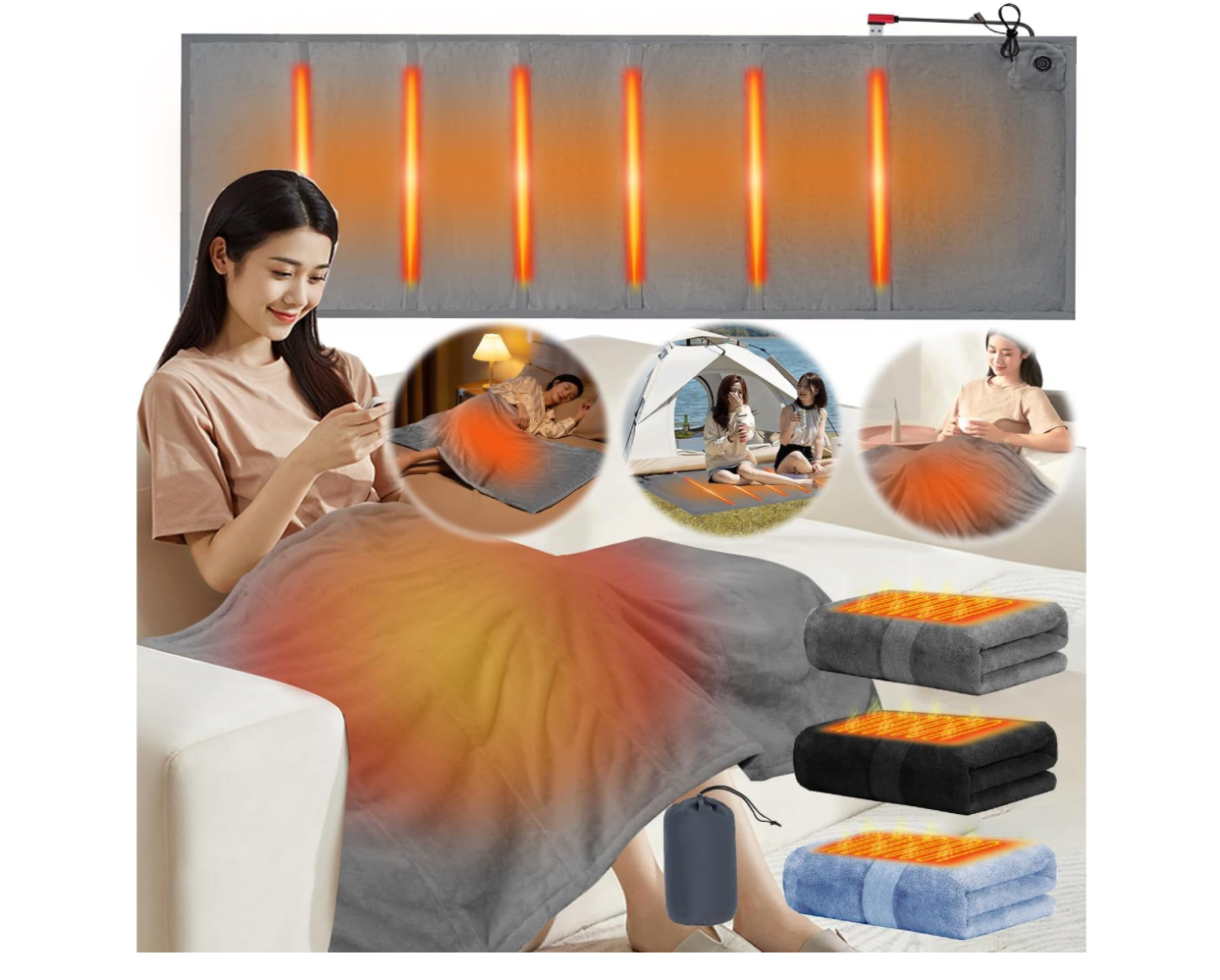 【最新版】車中泊・キャンプで使えるおすすめUSBブランケット10選